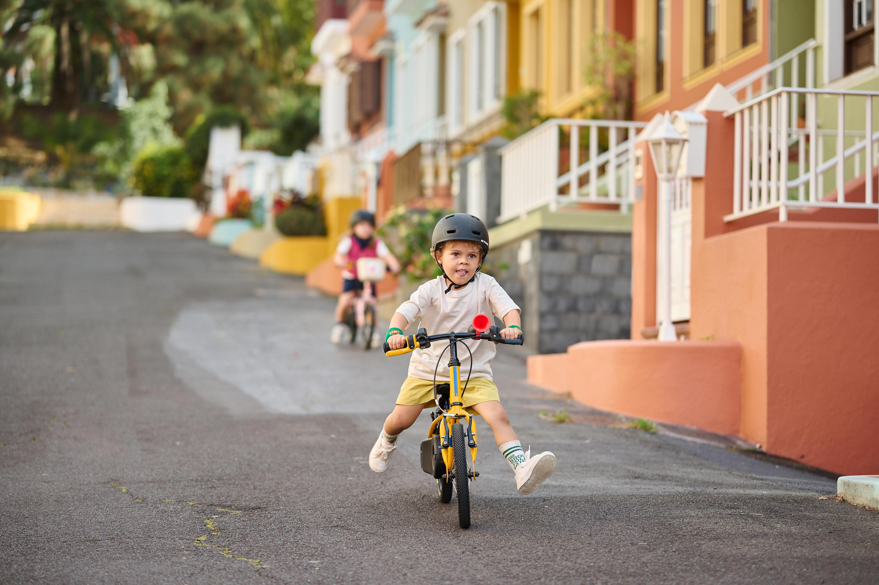 Kindervelo 2-in-1 Laufvelo 3 bis 5 Jahre 14 Zoll Discover 500 Gelb 3/24