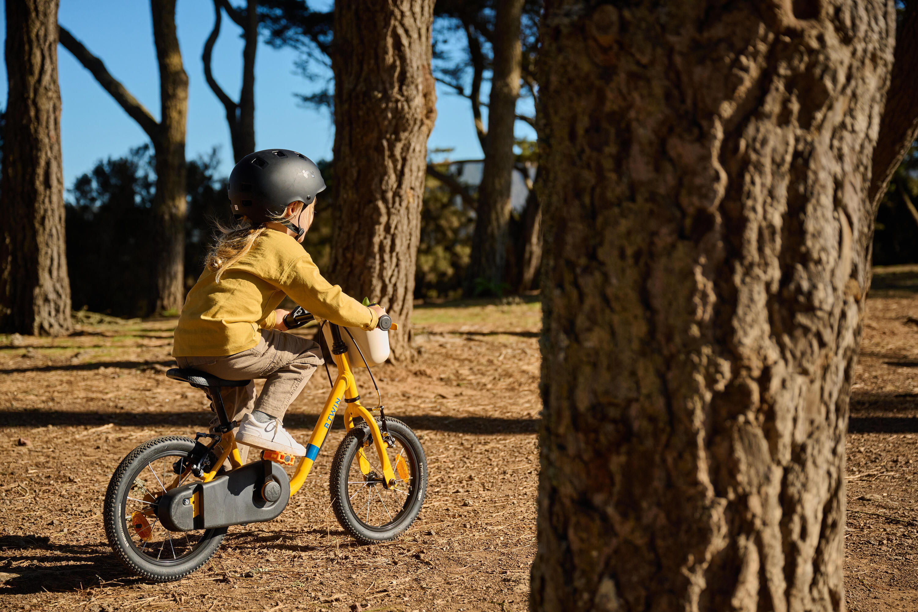 Kindervelo 2-in-1 Laufvelo 3 bis 5 Jahre 14 Zoll Discover 500 Gelb 22/24
