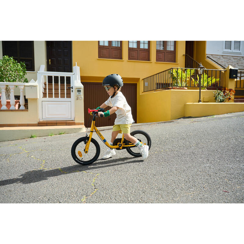 Kinderfahrrad 2-in-1 Laufrad 14 Zoll Discover 500 gelb