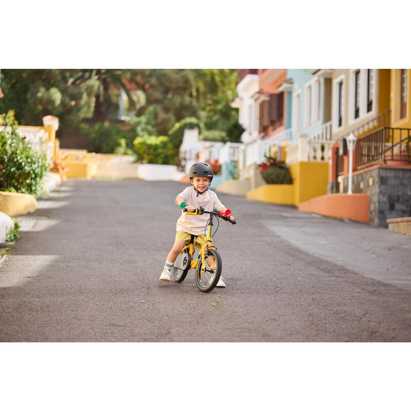 BICICLETA DE APRENDIZAGEM 2 EM 1 CRIANÇA 3-5 ANOS 14" DISCOVER 500 Amarelo