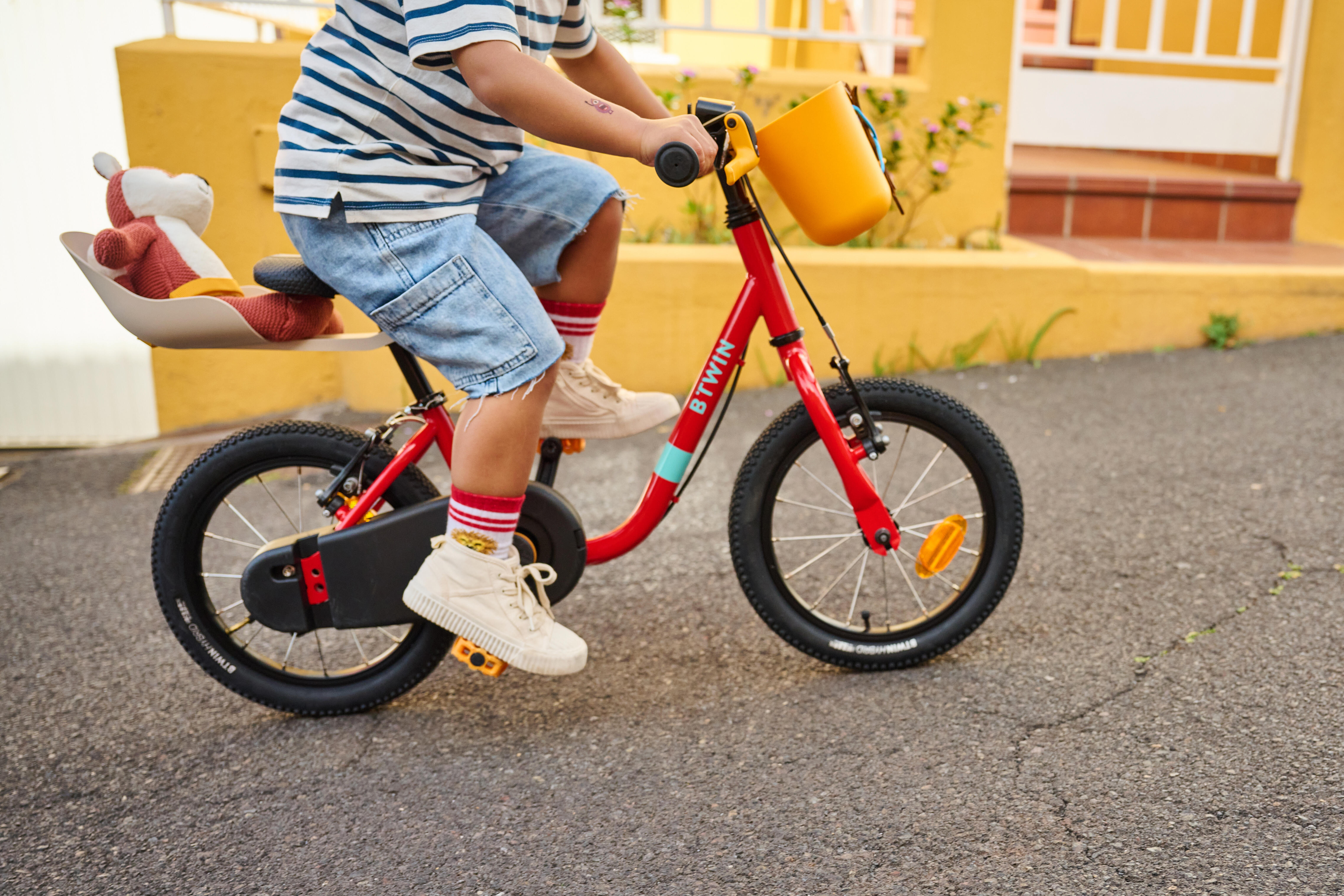 Kids' Bike Plushie Seat - Beige - BTWIN