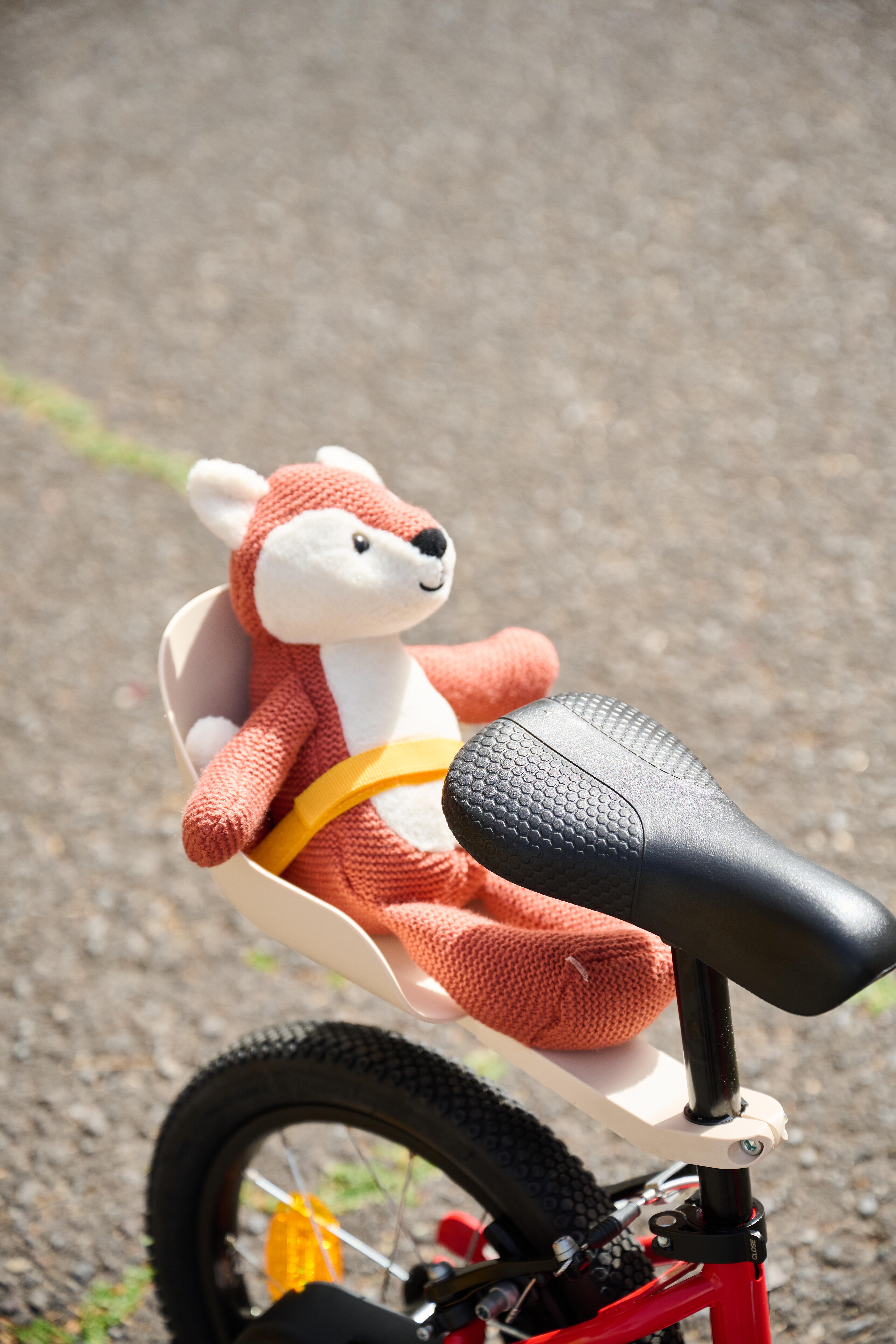 Kids' Bike Plushie Seat - Beige - BTWIN