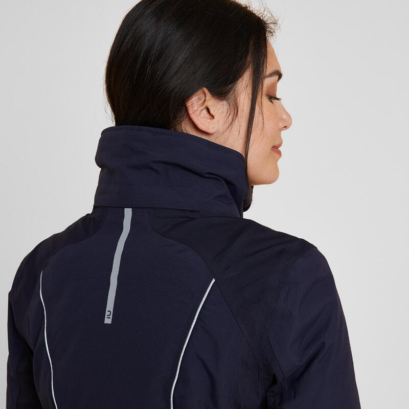 Chaqueta Equitación 580 Mujer Azul Marino Cálida Impermeable