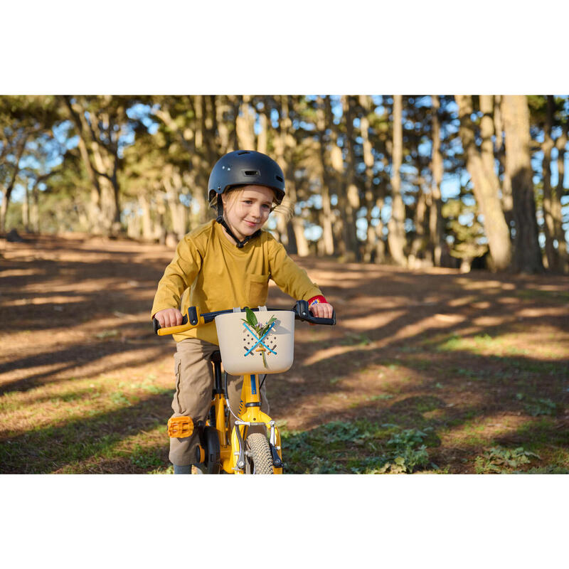 兒童自行車置物籃－米色