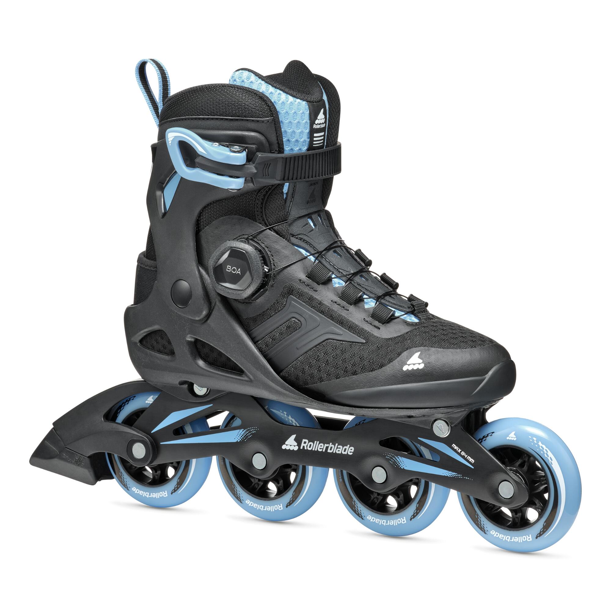 Rollerblade Pattini a rotelle InLine Donna - Macroblade Boa 84 Nero / Azzurro