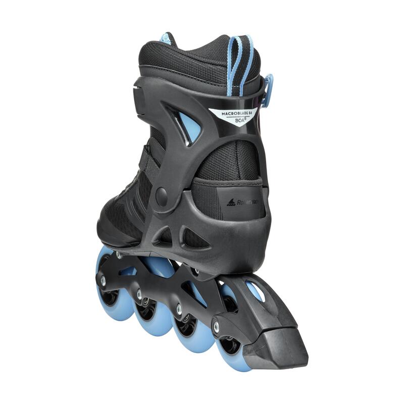 Roller InLine Femme - Rollerblade Macroblade Boa 84 Noir / Bleu ciel