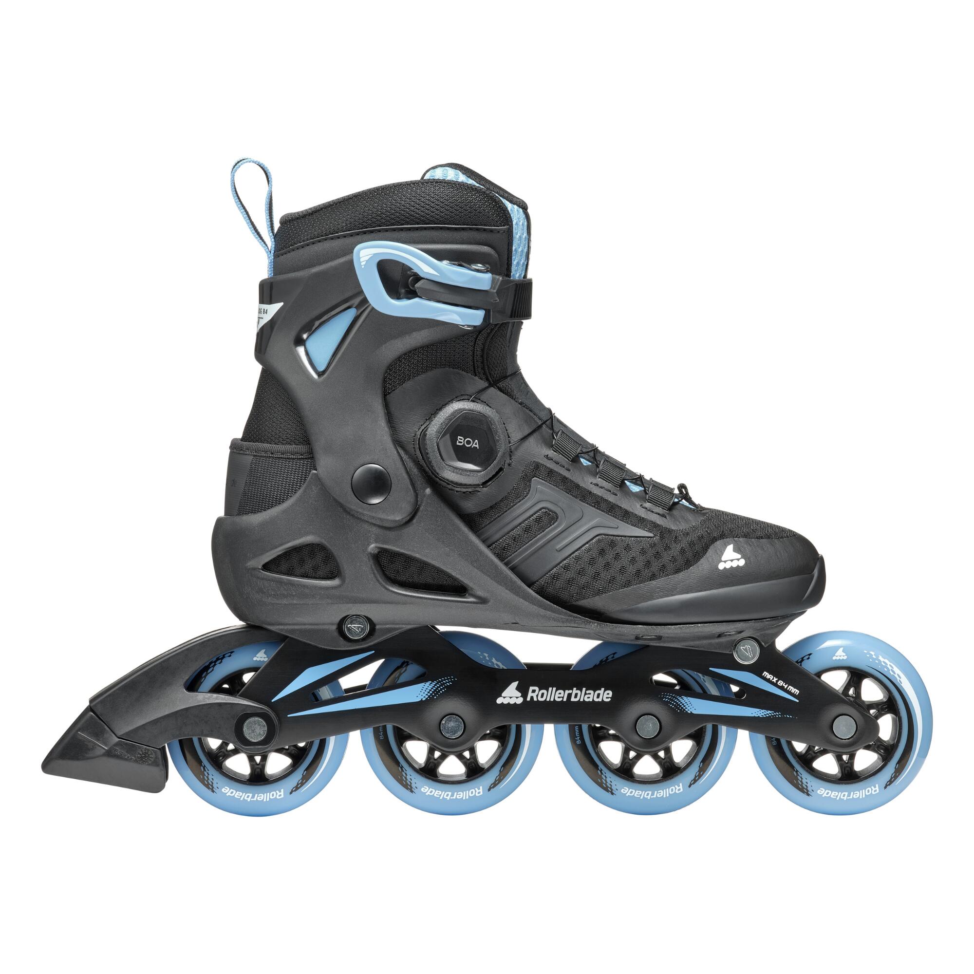 Rollerblade Pattini a rotelle InLine Donna - Macroblade Boa 84 Nero / Azzurro