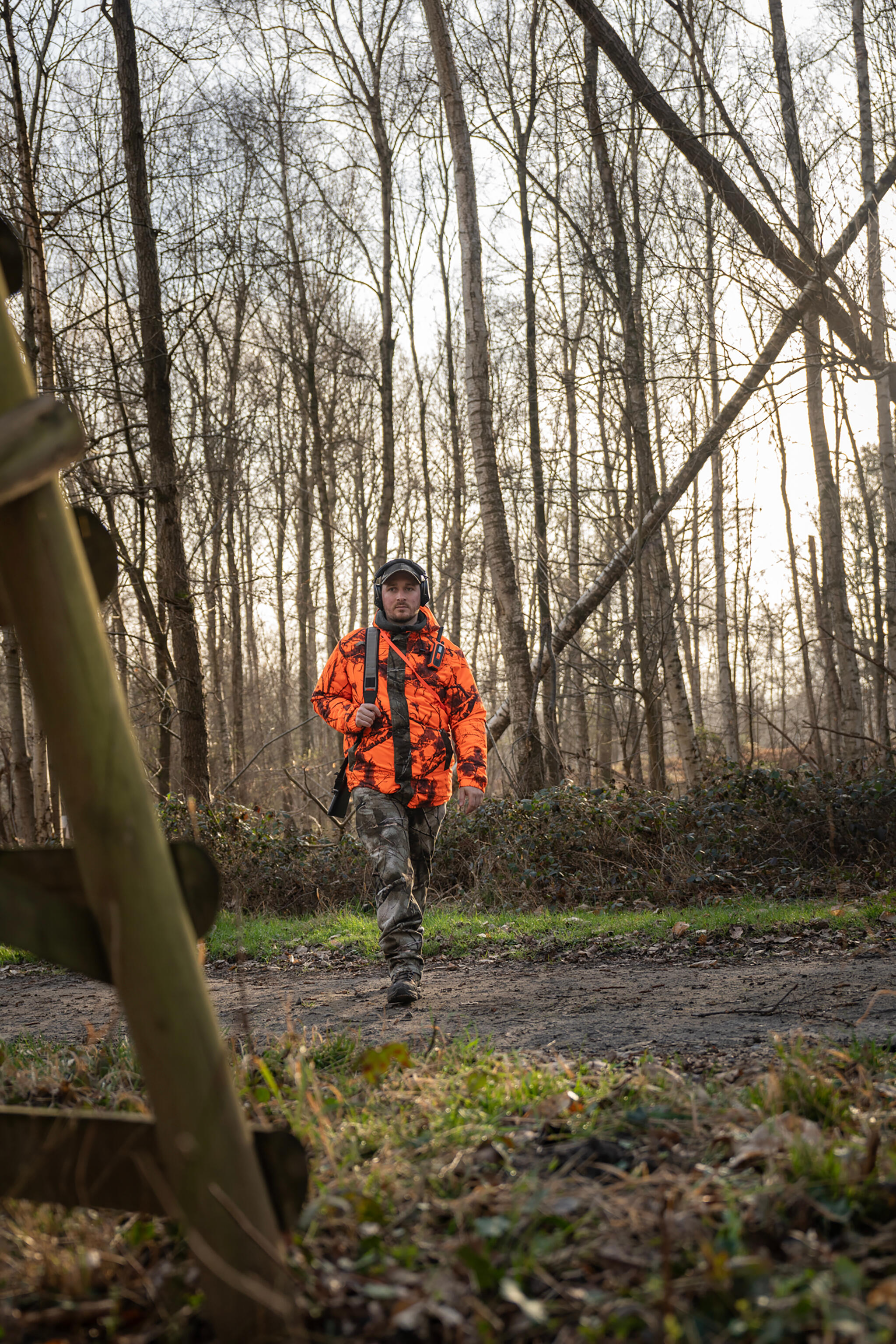 Hunting silent warm waterproof jacket neon treemetic hide 100 2/9