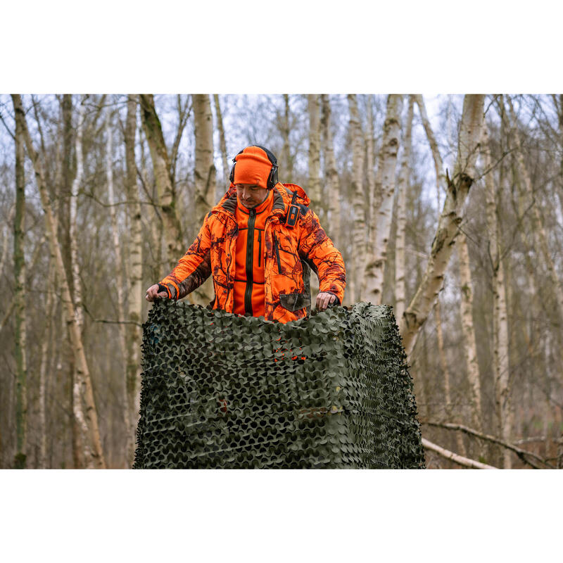 VESTE CHASSE IMPERMÉABLE CHAUDE SILENCIEUSE TREEMETIC FLUO POSTE 500