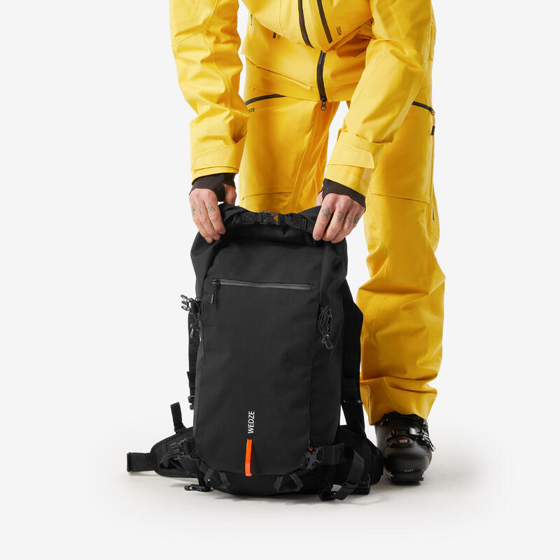 Rucsac schi / snowboard freeride Roll top, Robust Freeride 30L Negru