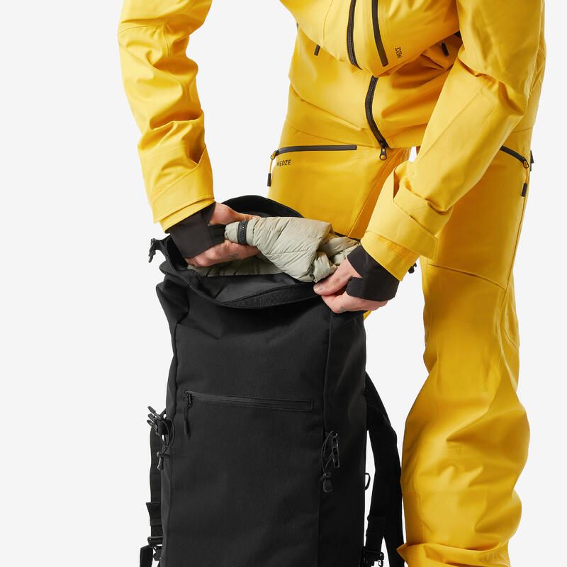 Sac à dos ski/ snowboard freeride Roll top, Robust Freeride 30L noir