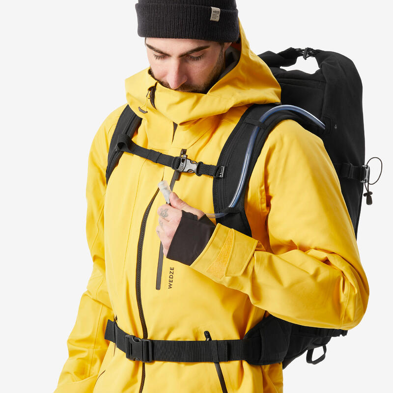 Ski-/Snowboardrucksack Rolltop 30 L Freeride - Robust Freeride schwarz 