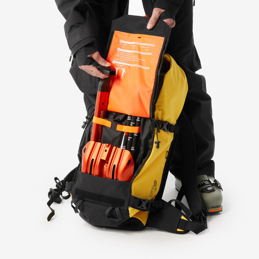 Crni ranac za skijanje i snoubording (30 l)
