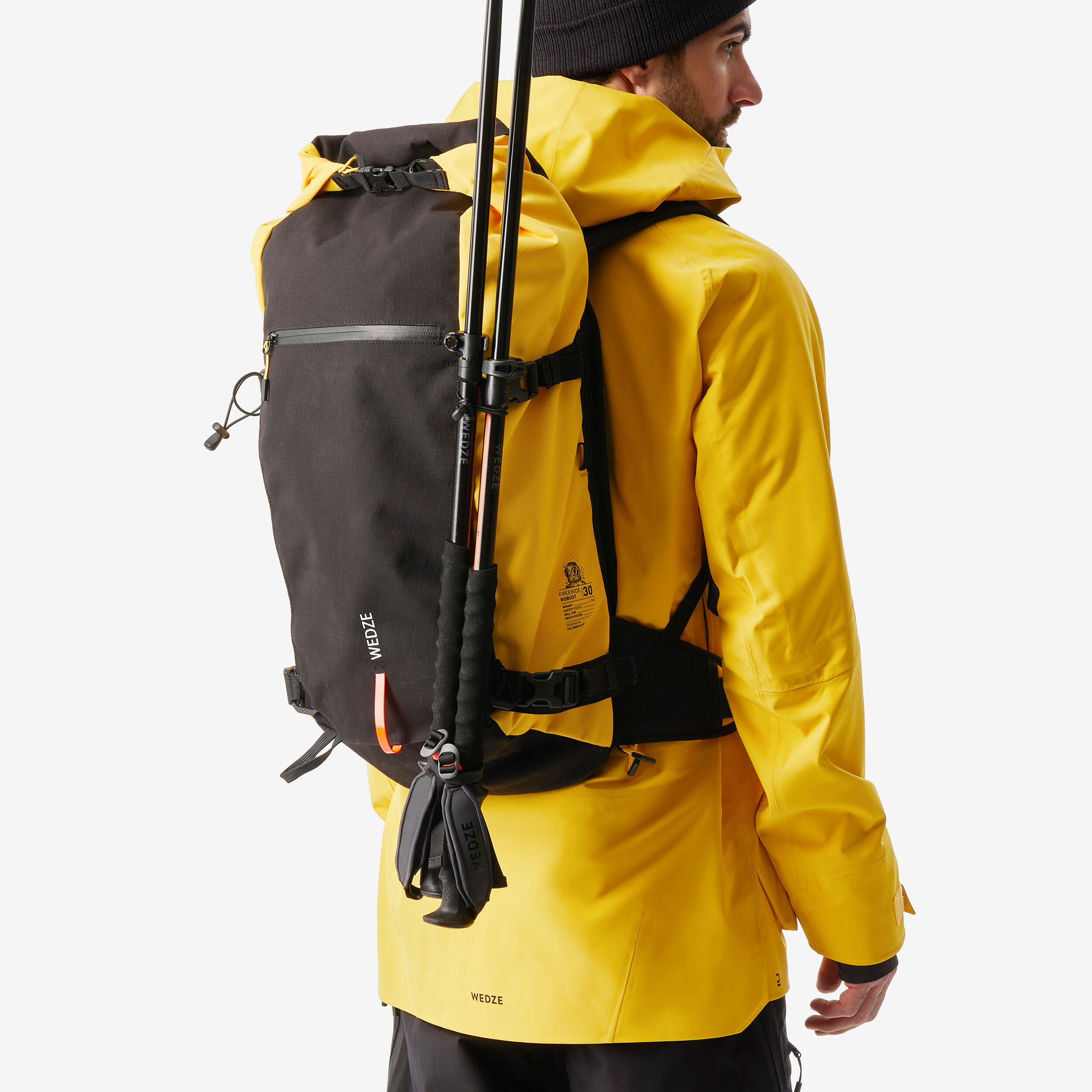 Roll Top Ski/Snowboard Backpack 30 L, Robust Freeride - SIMOND