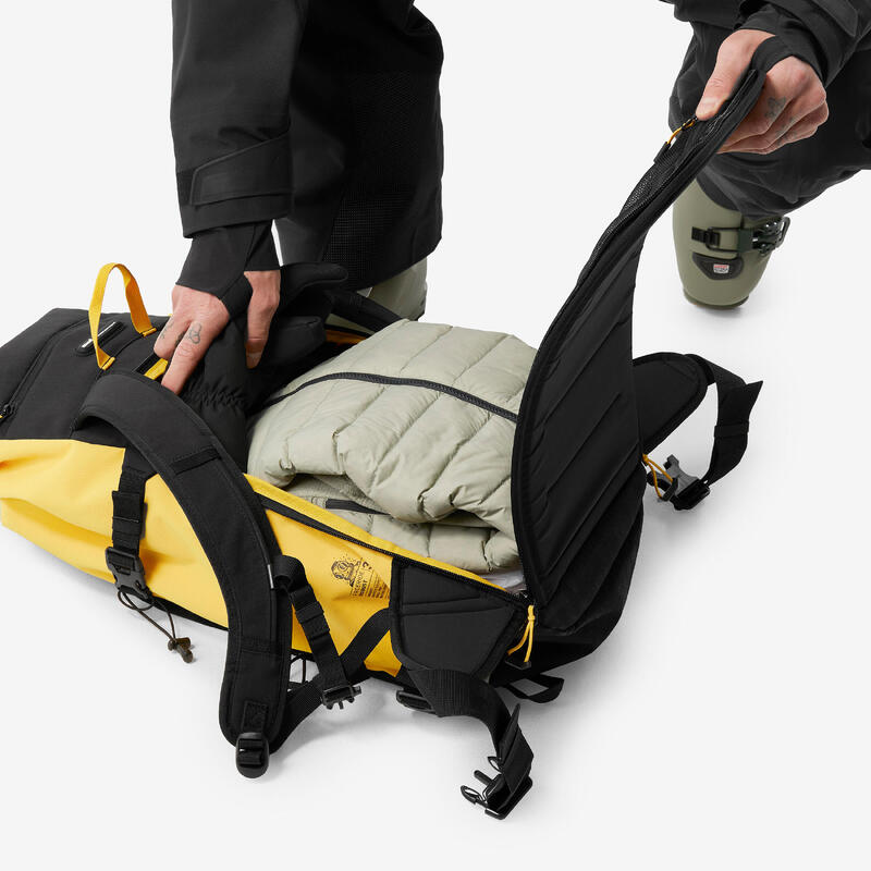 Rucsac schi / snowboard freeride Roll top, Robust Freeride 30L Negru