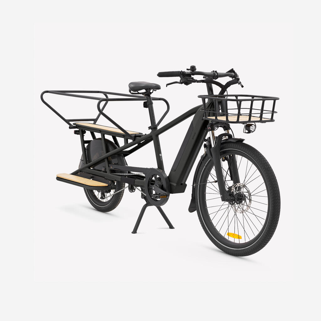 Rear Loading Electric Longtail Cargo Bike R500E - Yellow