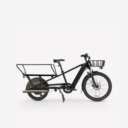 Vélo cargo électrique longtail chargement arrière R500E noir