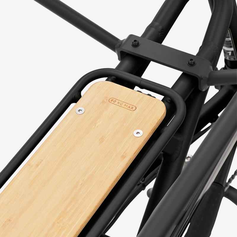Elektrisches Lastenvelo Longtail Hecklader R500E schwarz