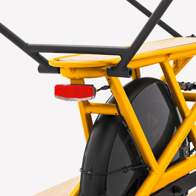 Bicicleta Elétrica de Carga Traseira Longtail R500E Amarelo