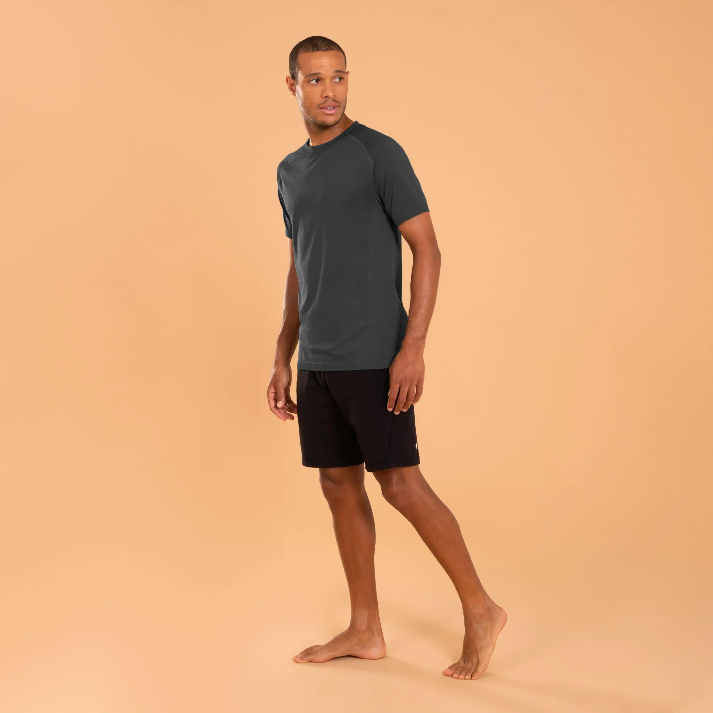 Tricou fără cusături Yoga dimanică Albastru-Gri Bărbați 4/8