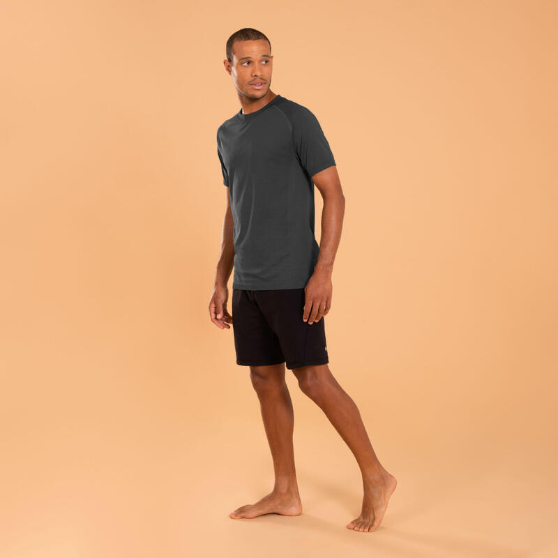 Tricou fără cusături Yoga dimanică Albastru-Gri Bărbați