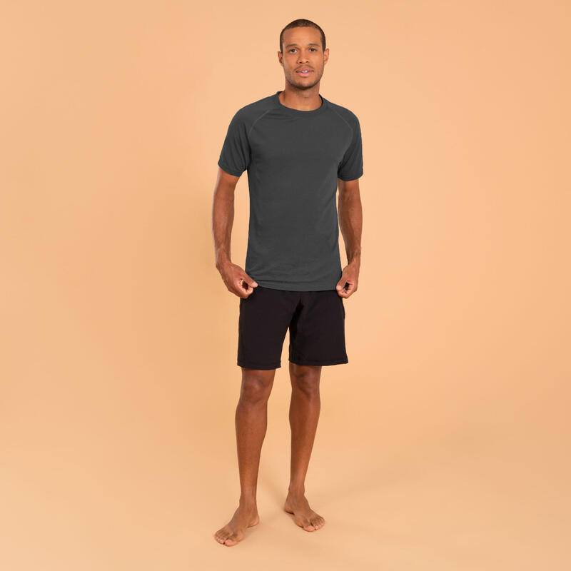 Tricou fără cusături Yoga dimanică Albastru-Gri Bărbați