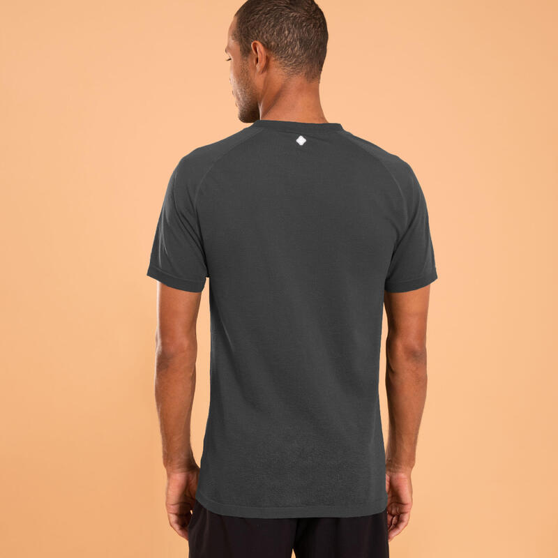 Tricou fără cusături Yoga dimanică Albastru-Gri Bărbați