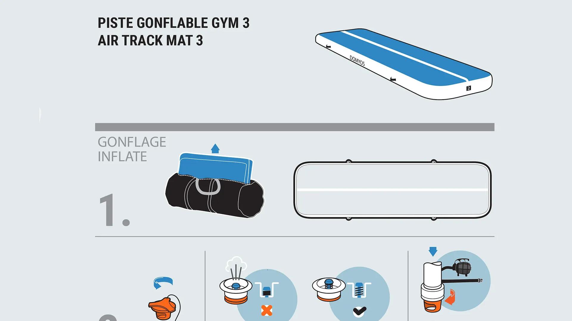 piste de tumbling gymnastique entretien réparation