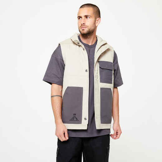 
      Multipocket Skateboard Gilet Damestoy Signature Collection - Beige/Grey
  