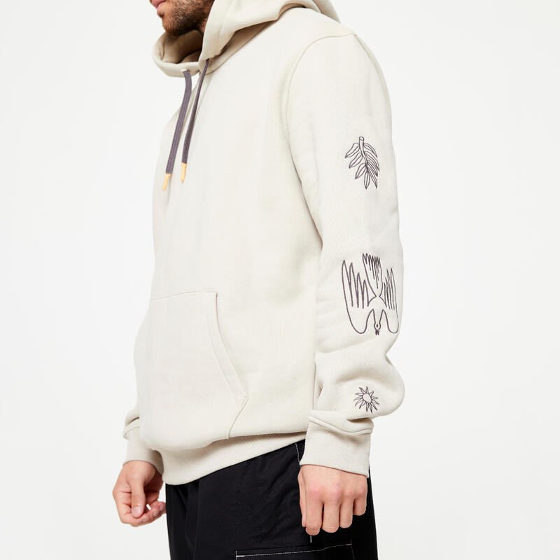 SWEAT-SHIRT DE SKATEBOARD HD500 COLLECTION SIGNATURE DAMESTOY BEIGE