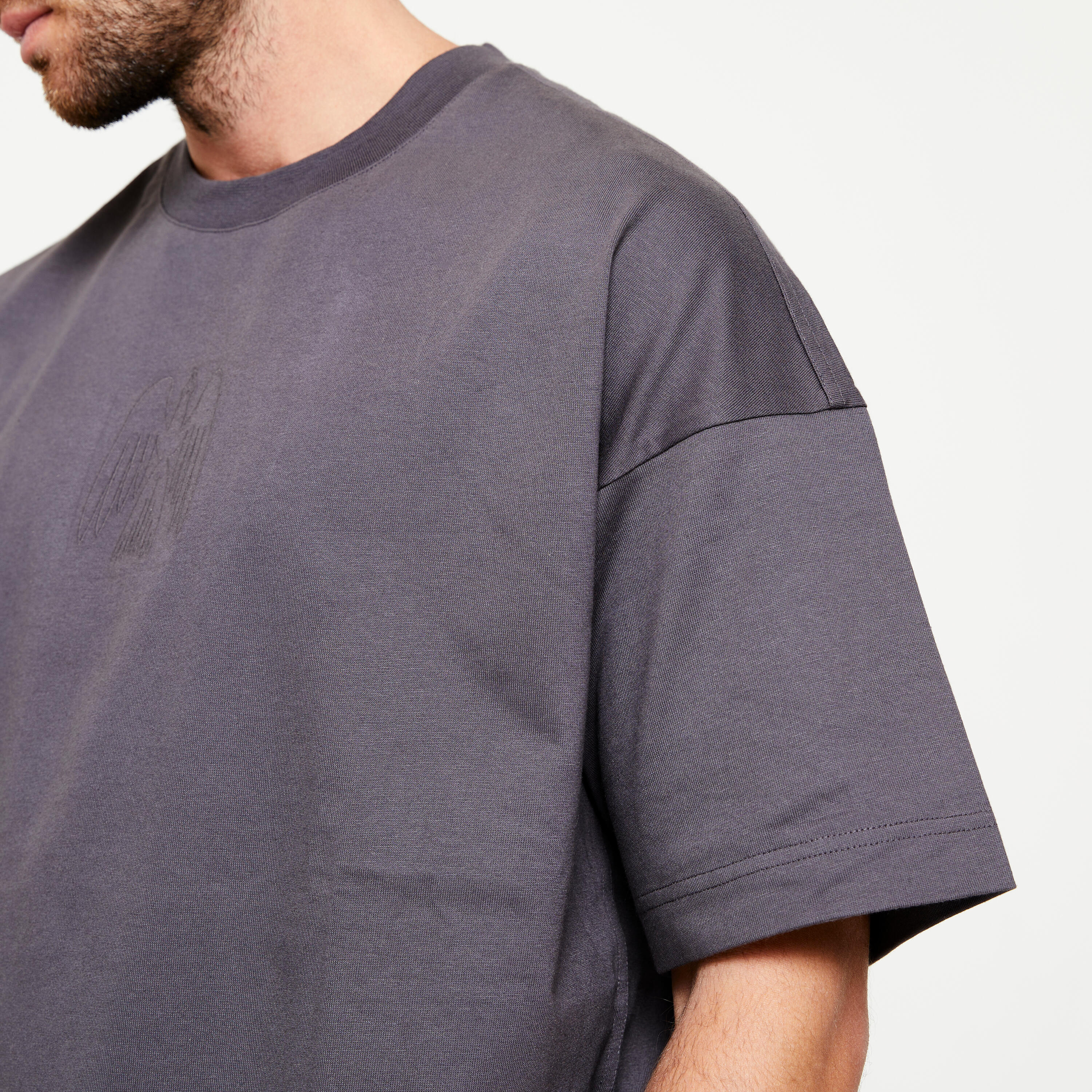 CAMISETA LARGA DE SKATEBOARD GRIS ANTRACITA TS500. COLECCIÓN SIGNATURE DAMESTOY 3/9