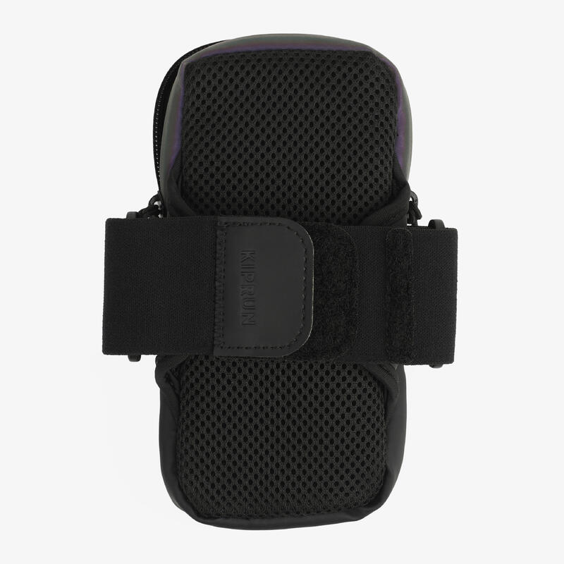 Banderolă de alergare cu buzunare pentru smartphone - KIPRUN negru, adulți 