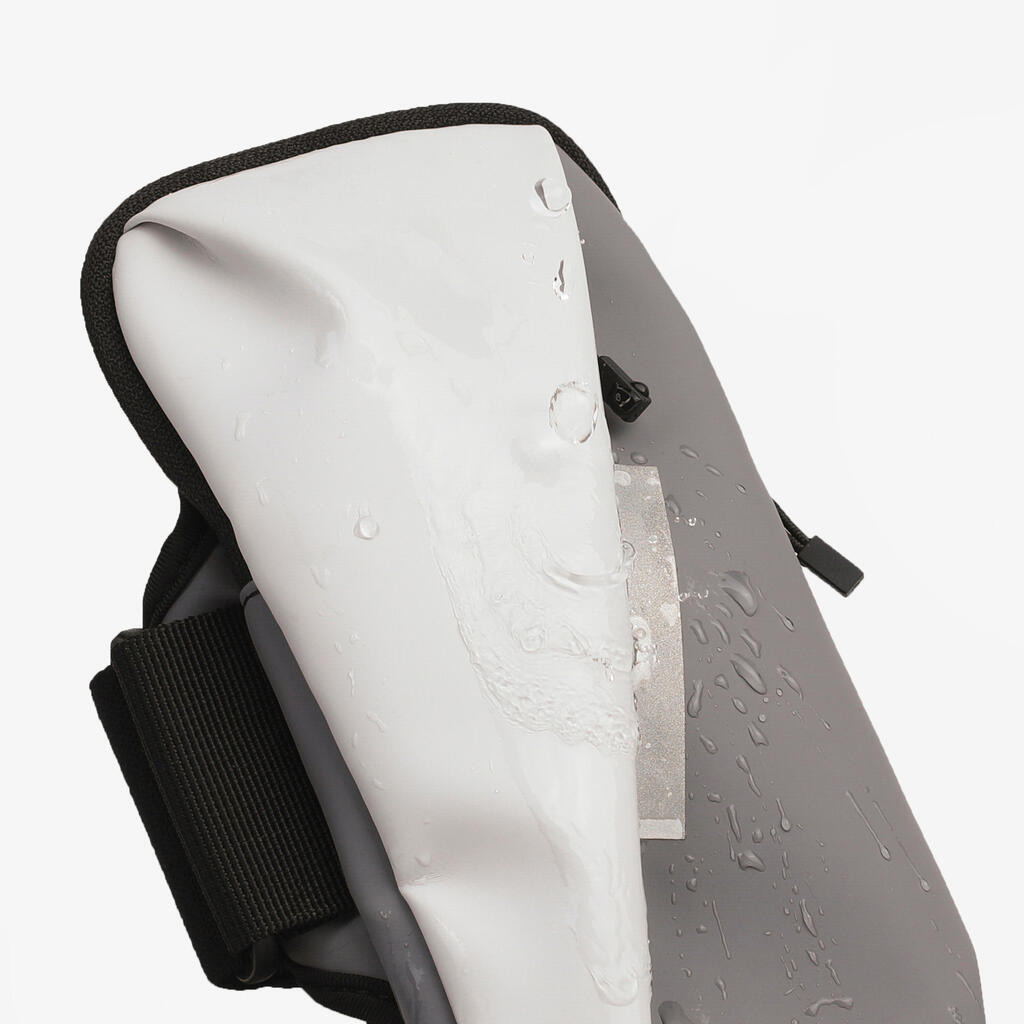 Brassard running smartphone adulte -KIPRUN multipoches gris