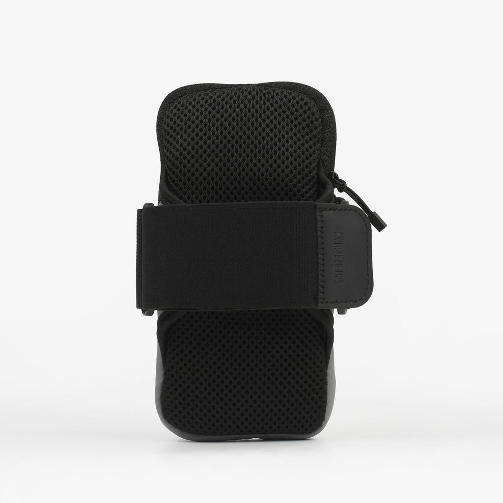 Brassard running smartphone adulte -KIPRUN multipoches gris
