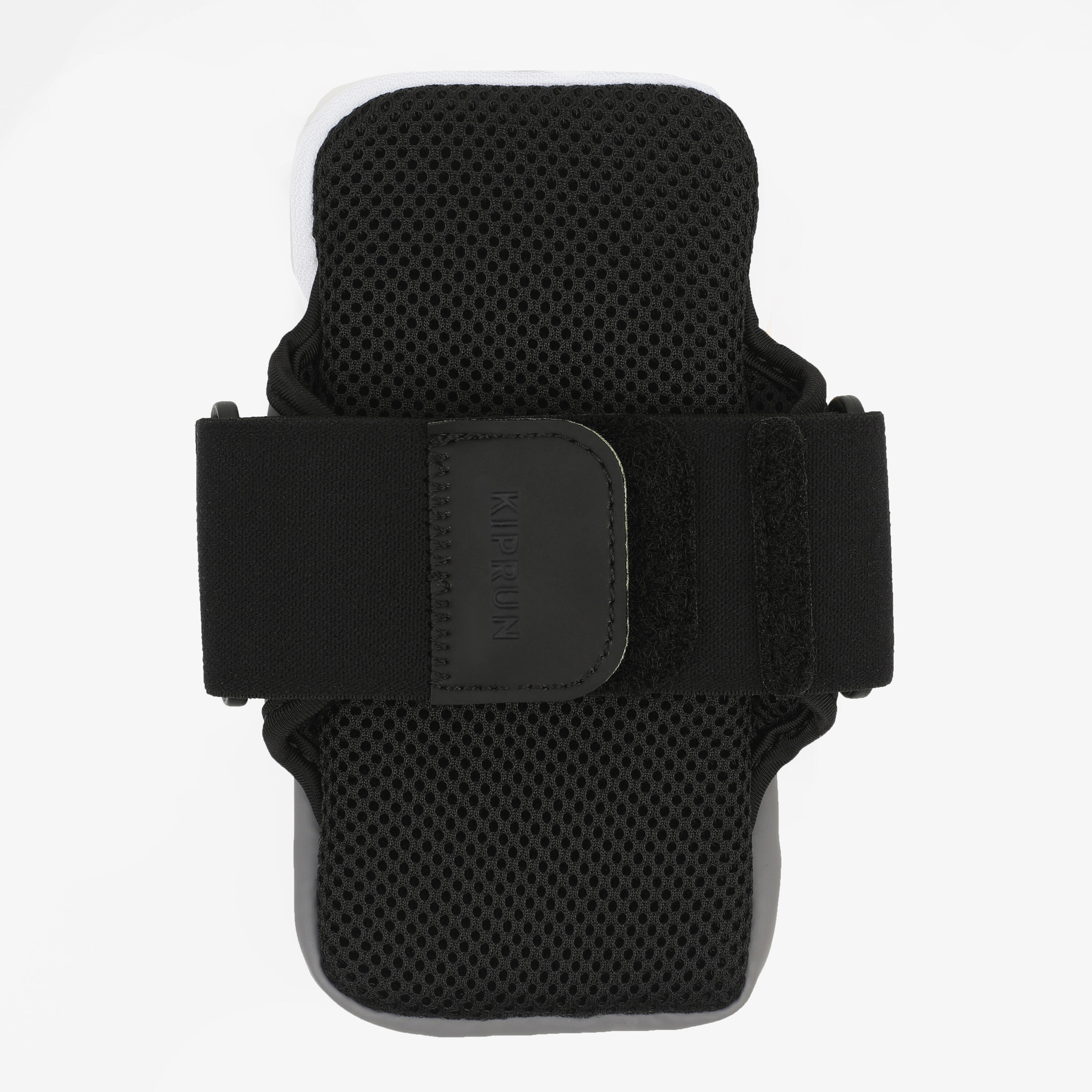 Adult KIPRUN multi-pocket running smartphone armband - Yellow and grey