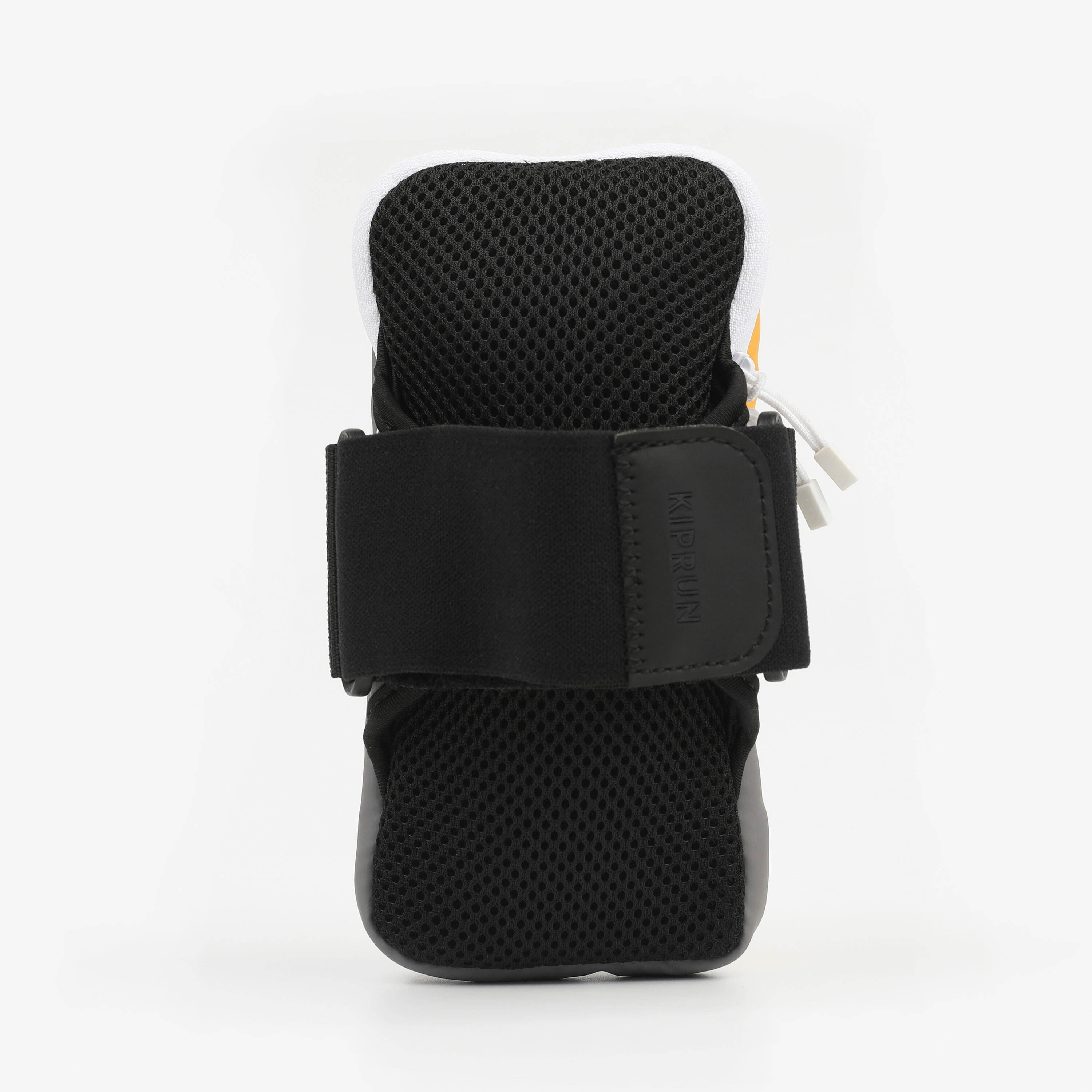 Adult KIPRUN multi-pocket running smartphone armband - Yellow and grey