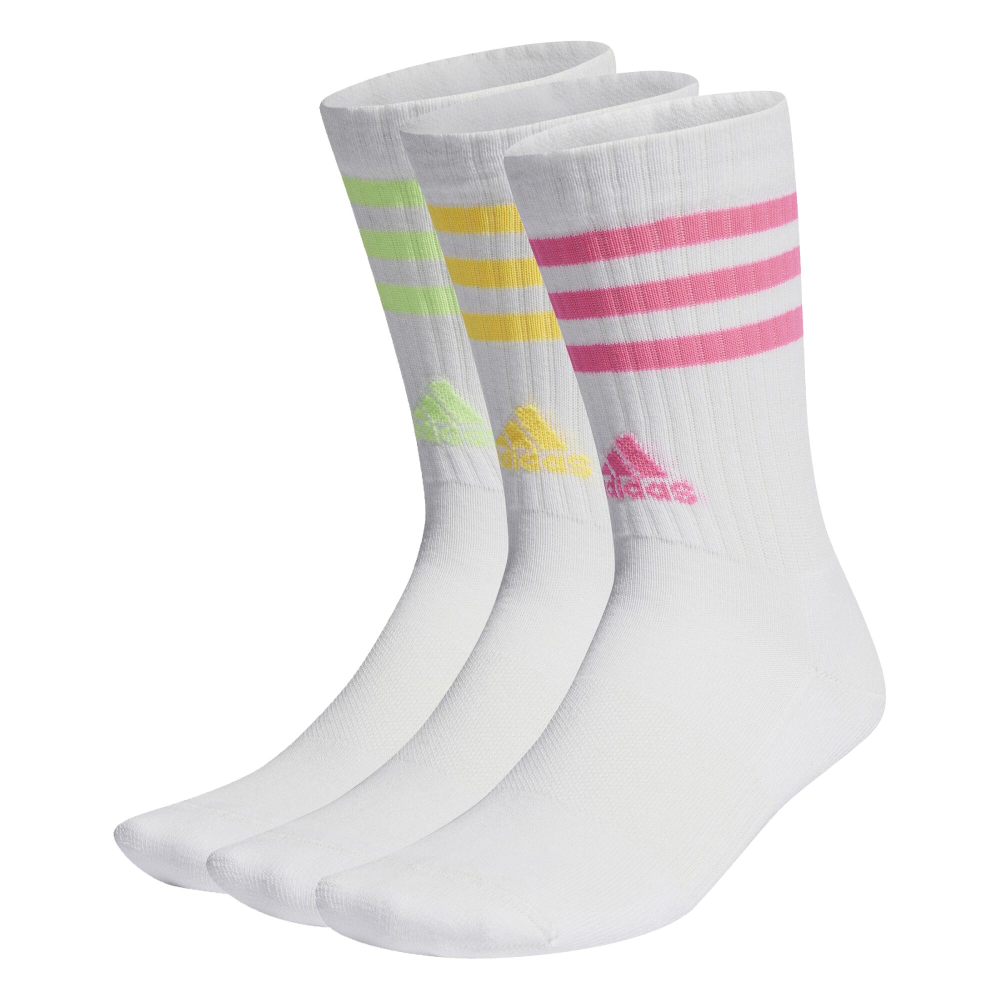 ADIDAS 3 STRIPES CUSHIONED CREW SOCKS 3 PAIRS