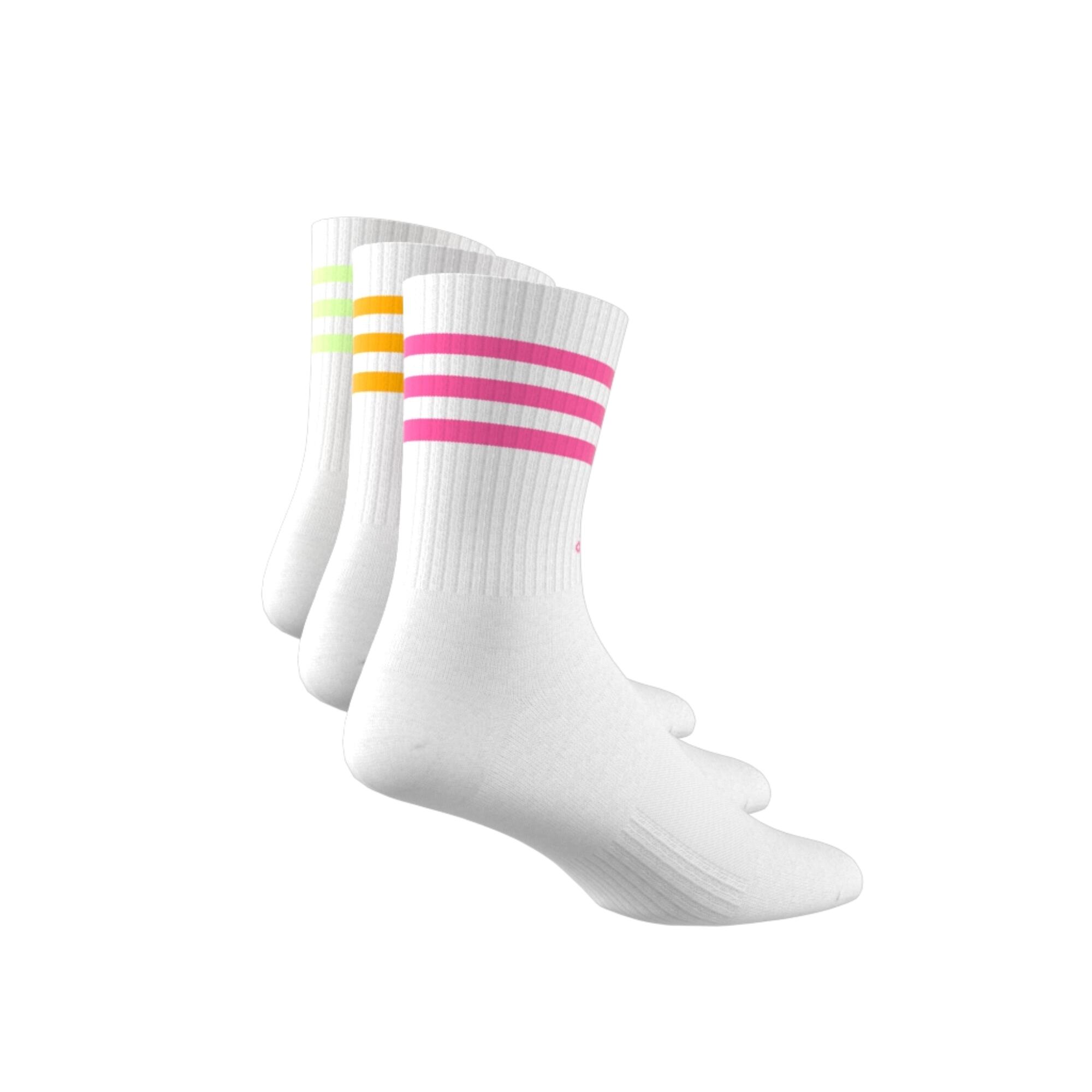 ADIDAS 3 STRIPES CUSHIONED CREW SOCKS 3 PAIRS