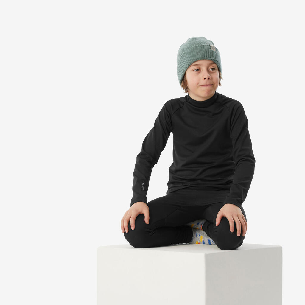 Kids’ thermal ski base layer, BL 500 - Black