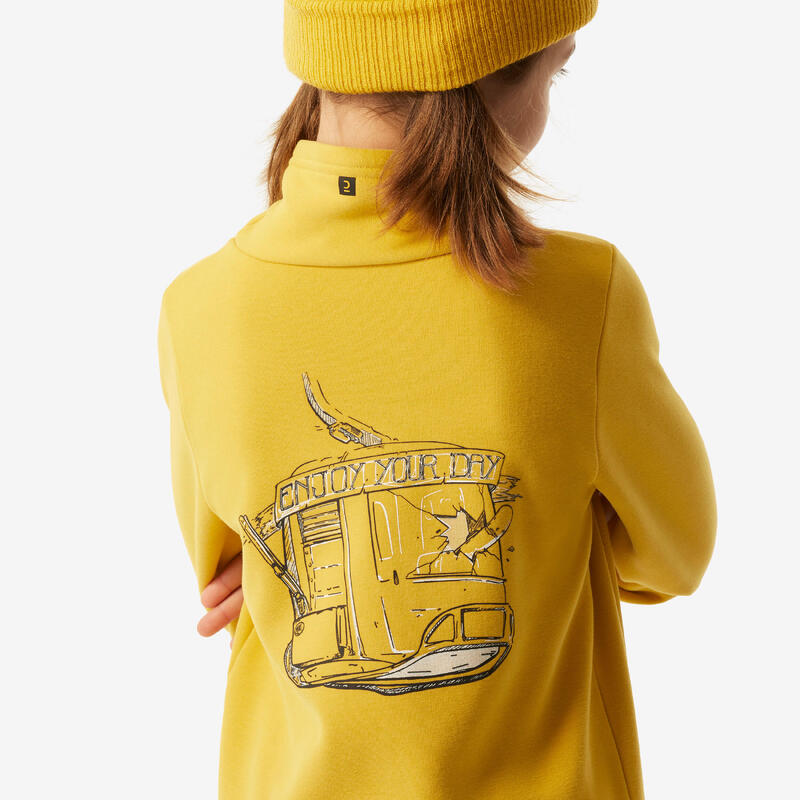 Sudadera de esquí y snowboard niños, 100 amarillo 