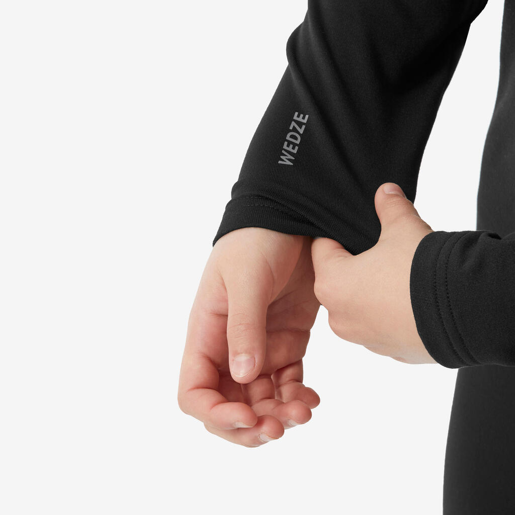 Kids’ thermal ski base layer, BL 500 - Black