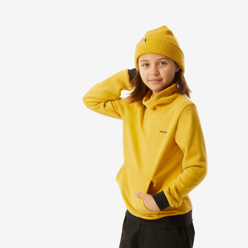 Sudadera de esquí y snowboard niños, 100 amarillo 