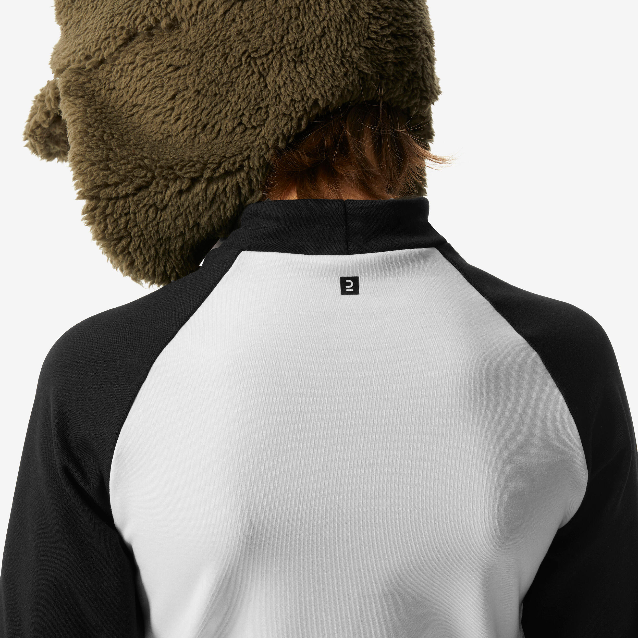 Kids’ thermal ski base layer, BL 500 - Black/White Pattern 13/14