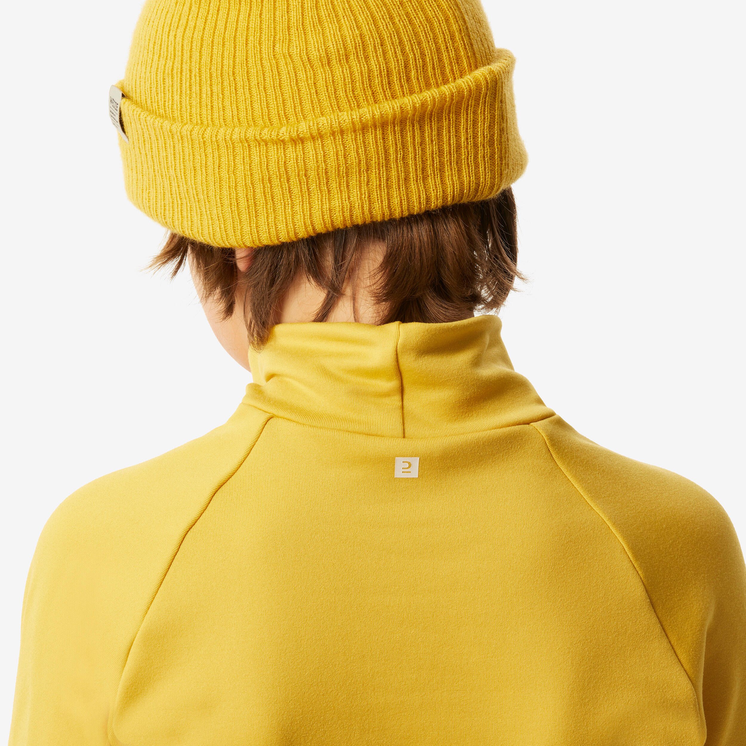 Camisola térmica de ski criança BL 500 gola subida amarelo 14/17