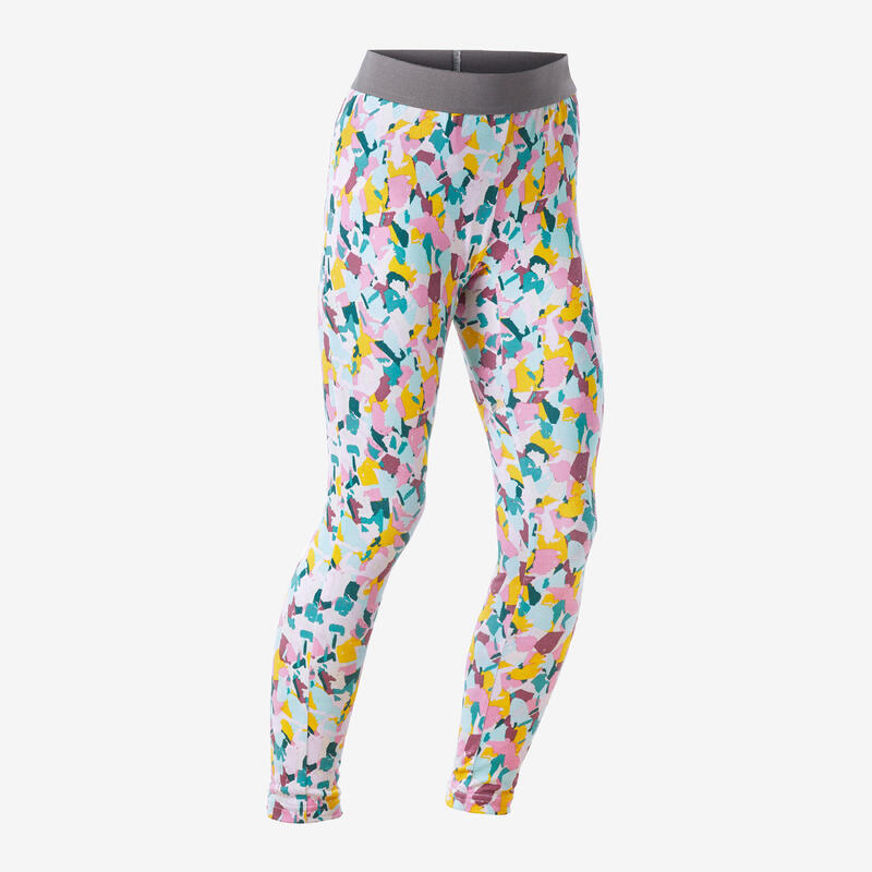 Collant thermique de ski enfant, BL 500 rose leopard