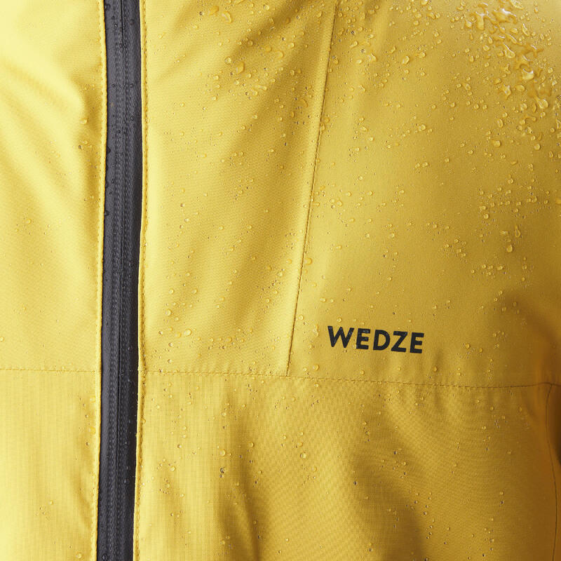 Doudoune de ski chaude et imperméable garçon, 500 warm jaune