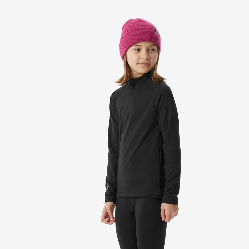 Maglia termica sci bambino 500 nera