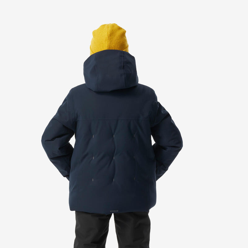 Doudoune de ski chaude et imperméable garçon, 500 warm bleu