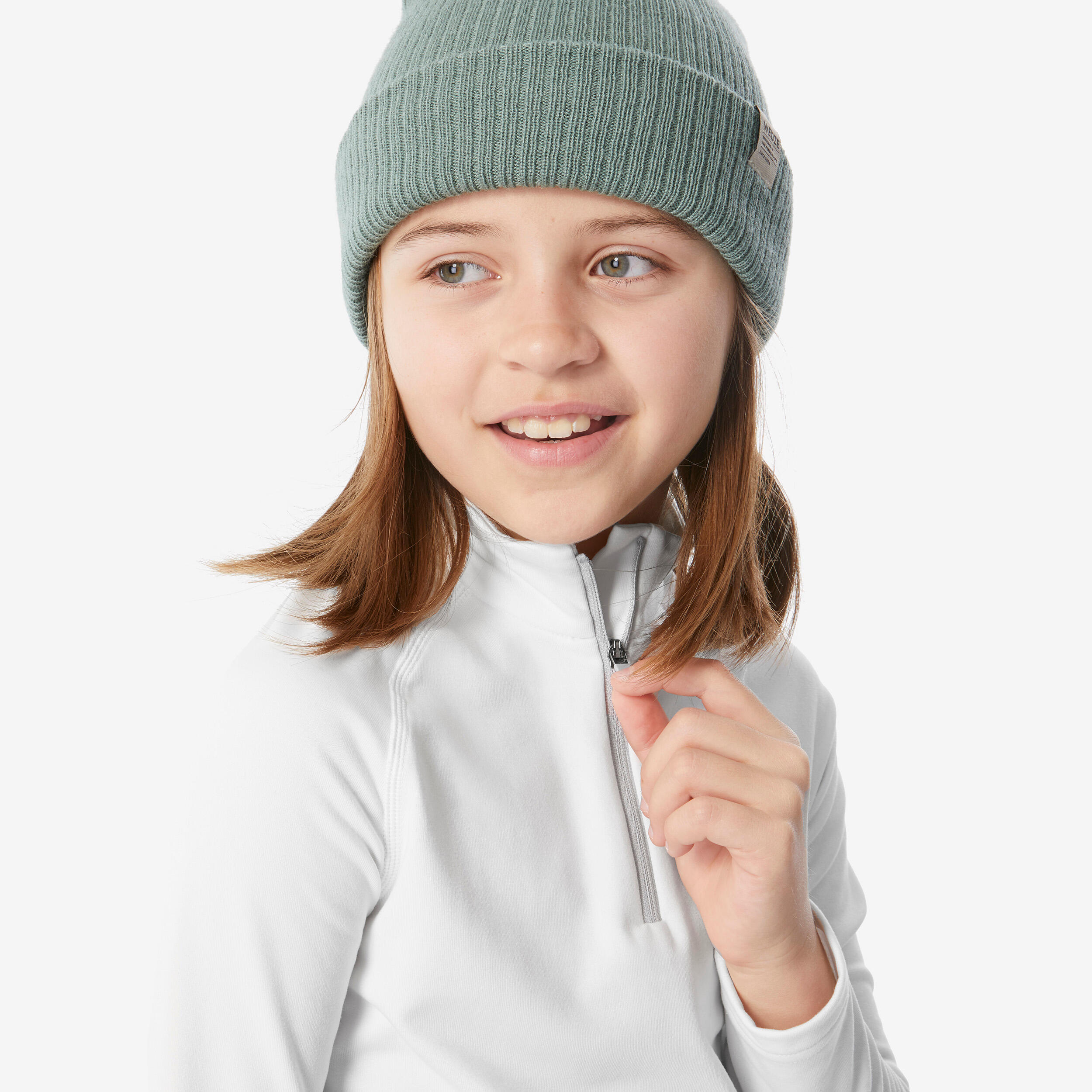 Couche de base de ski à demi-zip enfant, BL 500 Haut 10/17