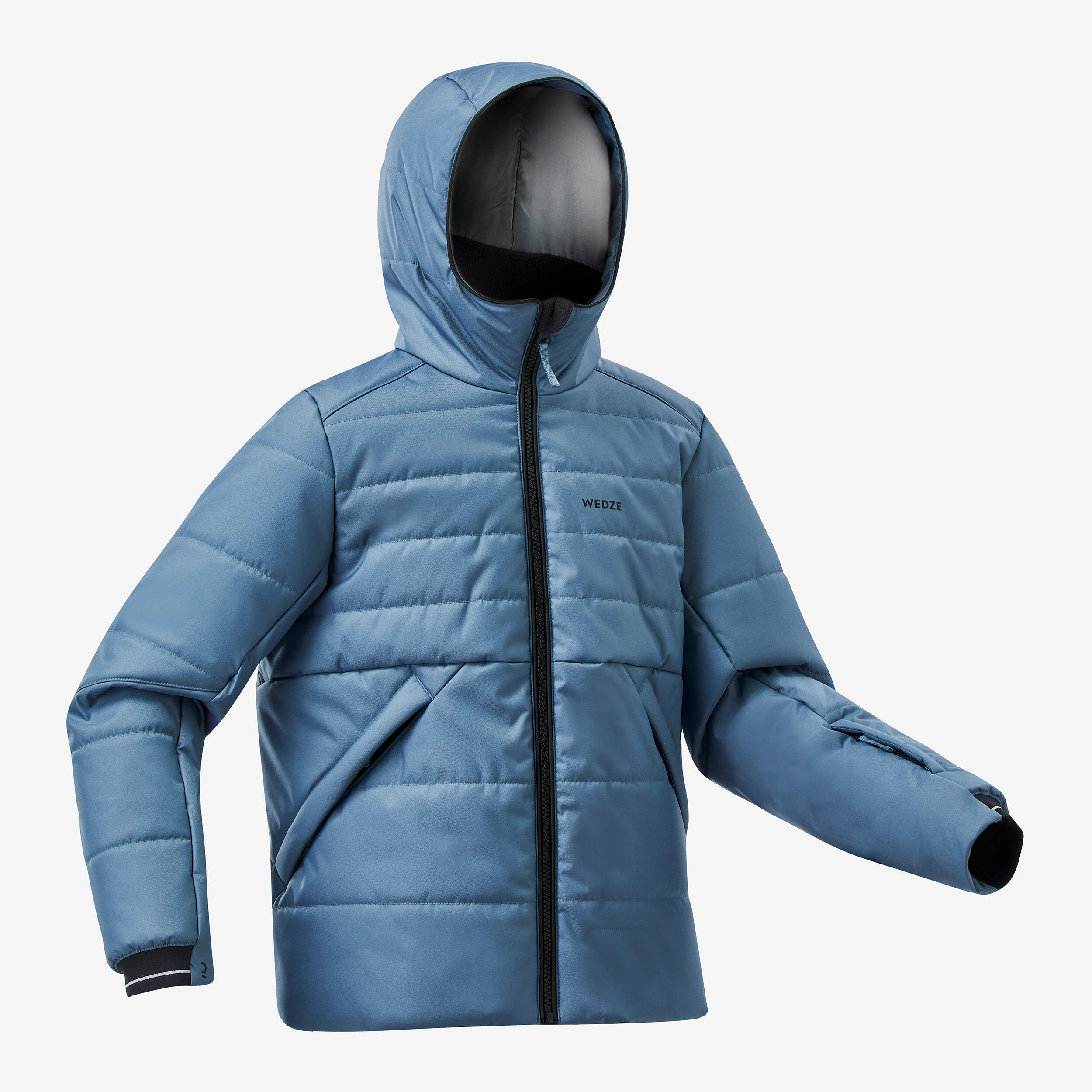 Waterdichte ski-jas voor kinderen 100 warm blauw 12/13
